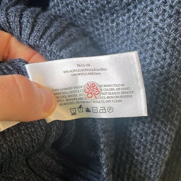 Navy blue quarter zip sweater - Picture 4 of 6